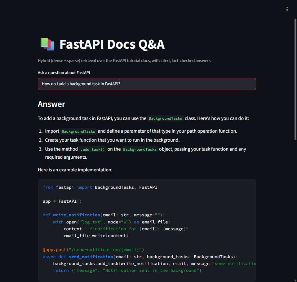 FastAPI Docs Q&A — Hybrid RAG screenshot